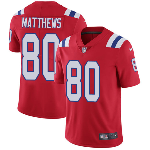 Nike Patriots #80 Jordan Matthews Red Alternate Men's Stitched NFL Vapor Untouchable Limited Jersey